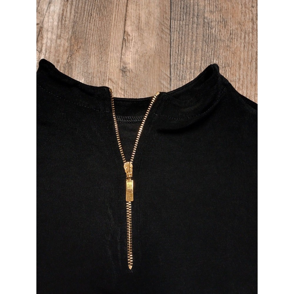 Travelers by Chico's Women's Black Zip Back Blouse, Size 2 (Large) - Picture 3 of 7